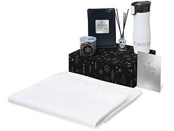 Подарочный набор с палантином и термокружкой, белый