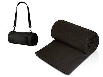 Плед «Нежность» с плечевым ремнем, черный