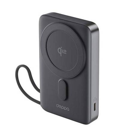Внешний АКБ NRG MageSafe QI2 10000 мА-ч, 15Вт QI, серый, Deppa