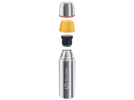 Термос Relaxika 102, 2 чашки, 1000 мл, стальной