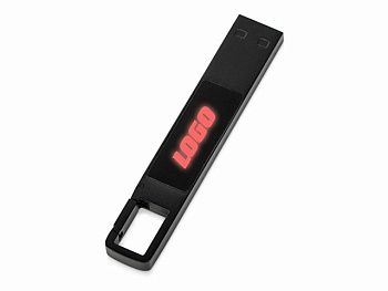 USB 2.0- флешка на 32 Гб c подсветкой логотипа «Hook LED», темно-серый, красная подсветка USB 2.0- флешка на 32 Гб c подсветкой логотипа «Hook LED», темно-серый, красная подсветка