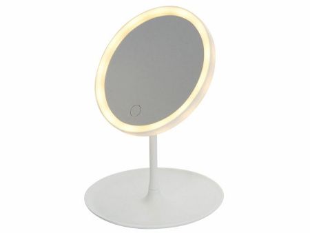 Косметическое зеркало с LED-подсветкой "Beautific", белый
