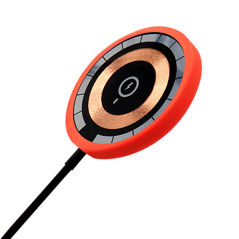 Беспроводное магнитное зарядное устройство Aphia 15W To Go, черный/красный