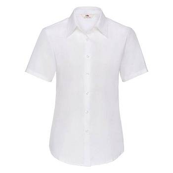 Рубашка "Lady-Fit Short Sleeve Oxford Shirt", белый_XS, 70% х/б, 30% п/э, 130 г/м2 Рубашка "Lady-Fit Short Sleeve Oxford Shirt", белый_XS, 70% х/б, 30% п/э, 130 г/м2