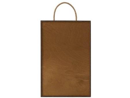 Подарочная коробка из фанеры Constellation 330х220х100 мм, фанера 6 мм, крышка на выдвижных пазах черная ЛХДФ 3 мм, бечевка