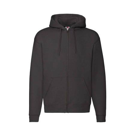 Толстовка "PREMIUM HOODED SWEAT JACKET", бордовый_L, 70% х/б, 30% п/э