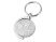 Брелок с глобусом, вращающимся внутри кольца, серебристый