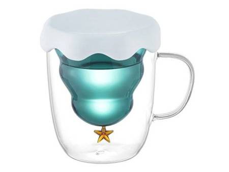 Кружка с двойными стенками с елочкой внутри "Winter Wonderland"