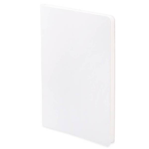 Бизнес-блокнот FUNKY SNOW, 130*210 мм, белый с голубым форзацем, мягкая обложка