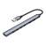 USB-хаб USB-A 3.0 + 2xUSB-A 2.0 + 4xUSB-C, серый, Deppa