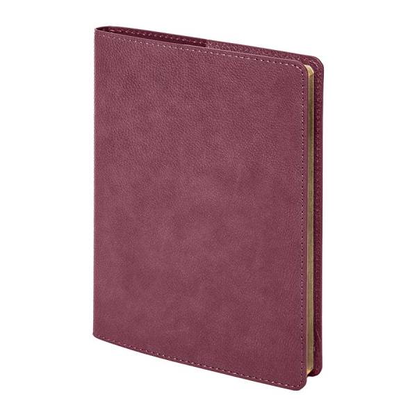Ежедневник недатированный портфолио Mark, А5, бордовый, кремовый блок