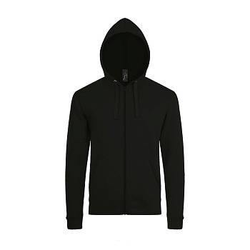 Толстовка мужская на молнии с капюшоном STONE, черный, 3XL, 50% хлопок, 50% полиэстер, 260 г/м2 Толстовка мужская на молнии с капюшоном STONE, черный, 3XL, 50% хлопок, 50% полиэстер, 260 г/м2