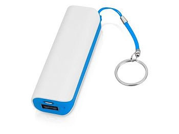 Портативное зарядное устройство (power bank) Basis, 2000 mAh, белый/светло-голубой Портативное зарядное устройство (power bank) Basis, 2000 mAh, белый/светло-голубой