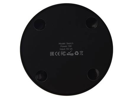 Беспроводное зарядное устройство Sketch с полноцветной печатью, черный