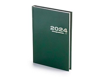 Ежедневник А5 датированный «Бумвинил» 2024, зеленый Ежедневник А5 датированный «Бумвинил» 2024, зеленый