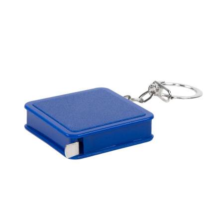 Брелок-рулетка (1 м), белый, 4х4х1 см, пластик