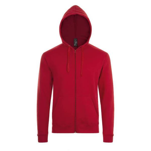 Толстовка мужская на молнии с капюшоном STONE, белый, XS, 50% хлопок, 50% полиэстер