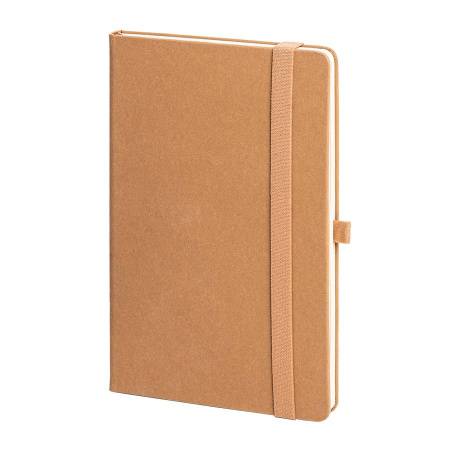 Бизнес-блокнот TERRI, A5, бежевый, твердая обложка, рециклированная бумага, в линейку