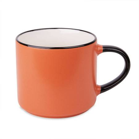 Кружка MARINA, матовая, синий с черным,  450мл