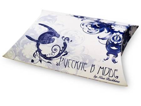 Русский платок в стиле "Гжель"