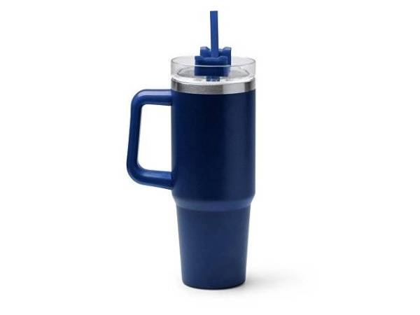 Термокружка KRANSTON с трубочкой и поворотной крышкой, 870 мл