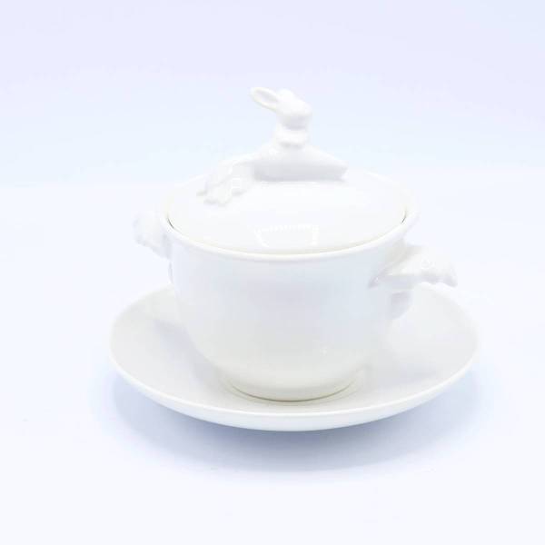 Бульонница &amp;quot;Кролик - Везунчик&amp;quot; с тарелкой, 425 мл