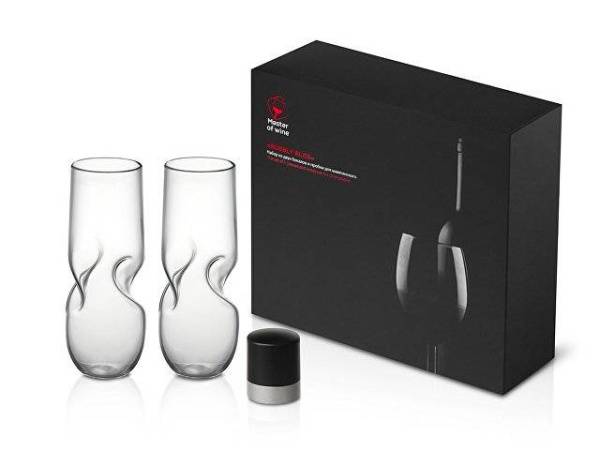 Набор из двух бокалов и пробки для шампанского «Bubbly Bliss»