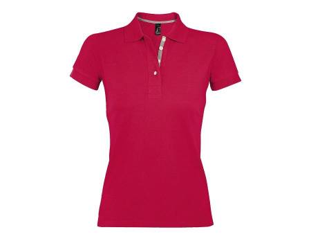 Футболка поло "Portland Women", белый, серый_S, 100% х/б