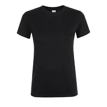 Футболка женская REGENT WOMEN, глубокий черный_L, 100% х/б, 150 г/м2 Футболка женская REGENT WOMEN, глубокий черный_L, 100% х/б, 150 г/м2