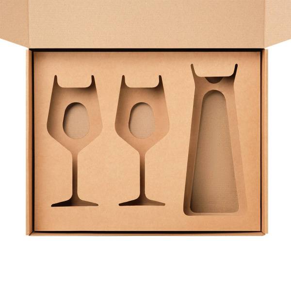 ДОП. ЛОЖЕМЕНТ под декантер + 2 бокала, крафт