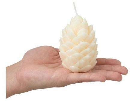 Свеча "Шишка", молочный