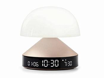 Светильник с часами и световым будильником Mina Sunrise, золотистый