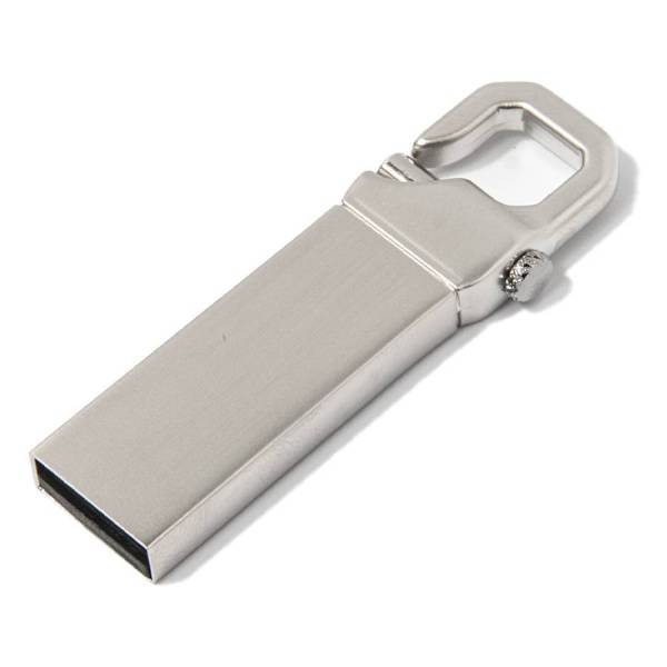 USB flash-карта CARABINE (8Гб), серебристая, 4,8х1,5х0,5 см