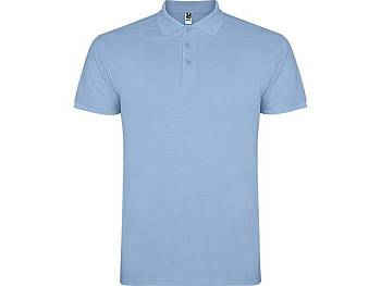 Рубашка поло "Star" мужская, небесно-голубой