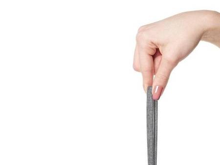 Косметичка из PVC и ткани "Leony", прозрачный/темно-серый