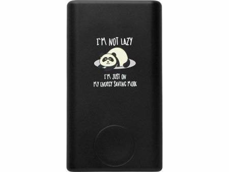 Внешний беспроводной аккумулятор 2-в-1 с функцией зарядки Apple Watch, QC/PD «AtomIQ», 10000 мАч, черный с тампопечатью