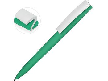 Ручка пластиковая soft-touch шариковая «Zorro», мятный//белый Ручка пластиковая soft-touch шариковая «Zorro», мятный//белый