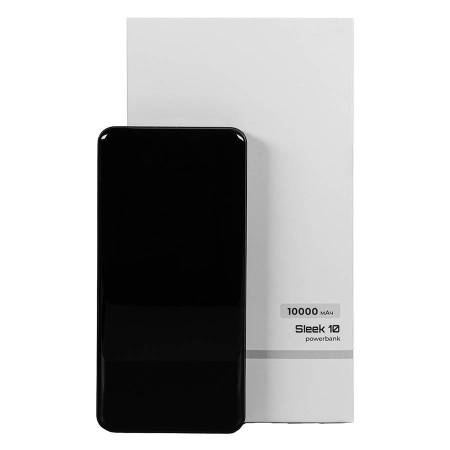 Универсальный аккумулятор OMG Sleek 10 (10000 мАч), черный, 14х6.8х1,5 см