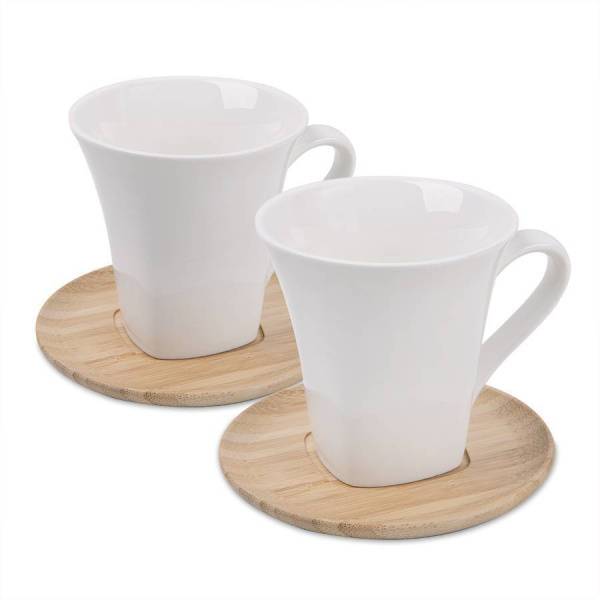 Набор  "Натали": две чайные пары в подарочной упаковке, 19,5х19х9см, 200мл, фарфор