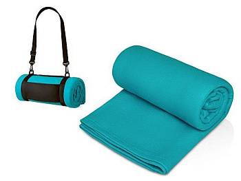 Плед «Нежность» с плечавым ремнем, светло-голубой