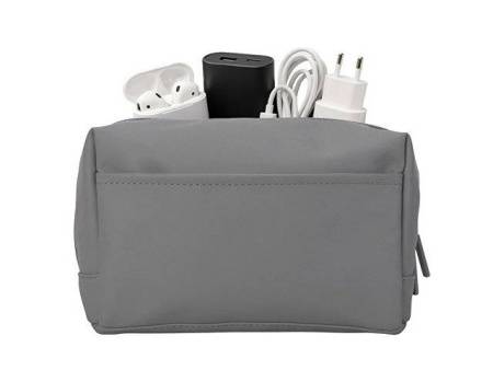 Органайзер для электроники и проводов из искусственной кожи "Sofit", серый