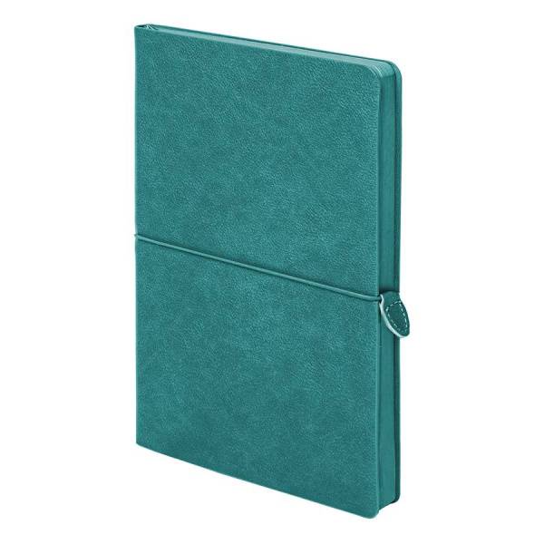 Ежедневник недатированный Fusion, А5, бирюзовый, кремовый блок,