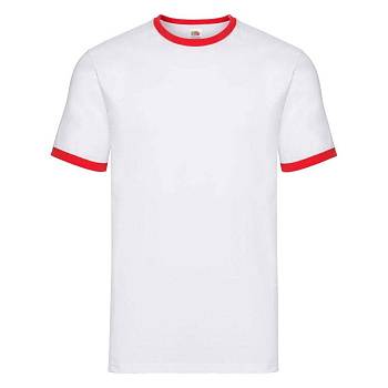 Футболка "Ringer T", белый с красным_M, 100% х/б, 160 г/м2 Футболка "Ringer T", белый с красным_M, 100% х/б, 160 г/м2