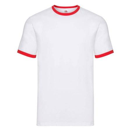 Футболка "Ringer T", белый с черным_S, 100% х/б