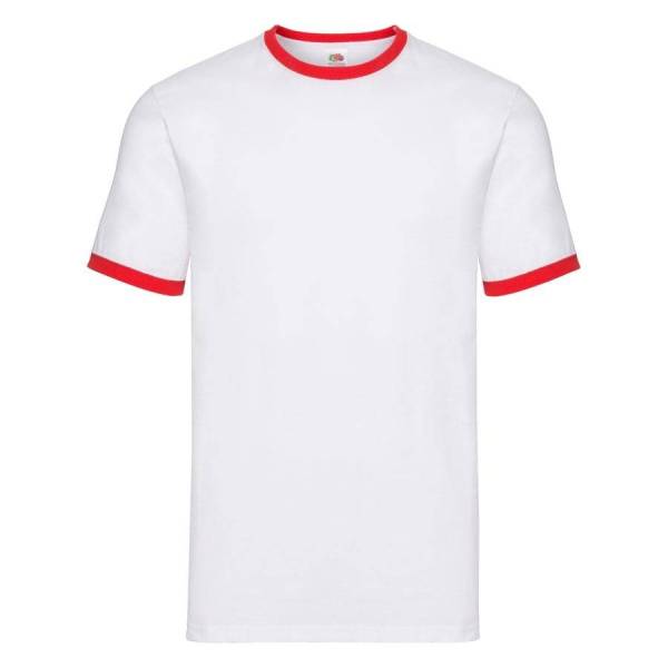 Футболка "Ringer T", белый с черным_S, 100% х/б