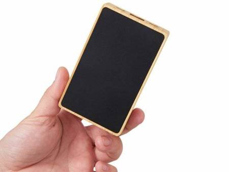 Внешний аккумулятор с подсветкой лого «Reedia S2», 5000 mAh, бамбук, черный