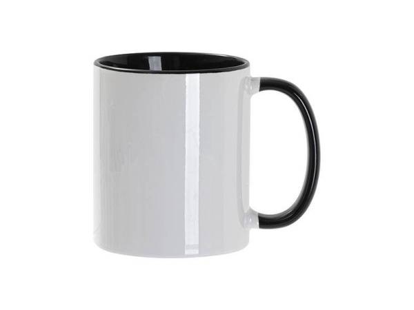 Кружка для сублимации, 330 мл, d=82 мм, стандарт А, белая, желтая внутри