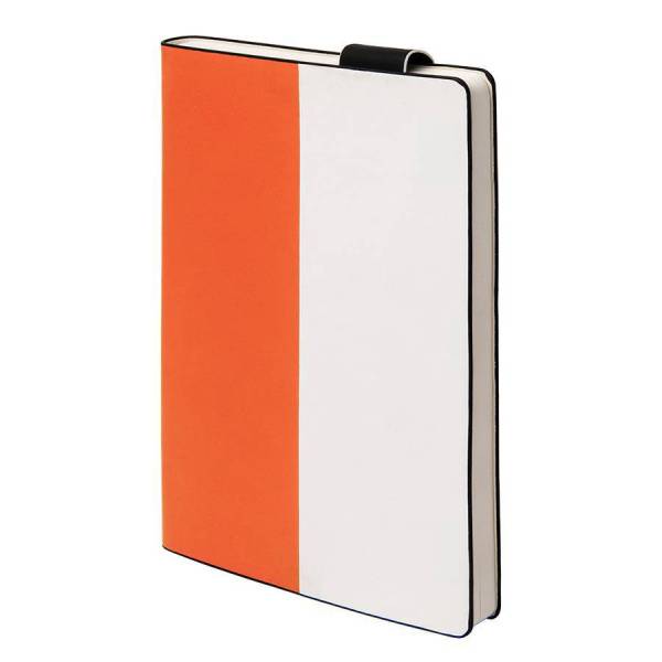 Бизнес-блокнот UNI, A5, бело-красный, мягкая обложка, в линейку