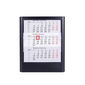 Календарь настольный на 2 года, черный, 13 х16 см, пластик, тампопечать, шелкография Календарь настольный на 2 года, черный, 13 х16 см, пластик, тампопечать, шелкография