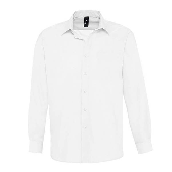 Рубашка мужская "Baltimore", белый_S, 65% полиэстер, 35% хлопок